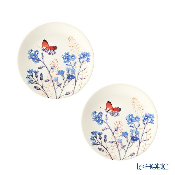 ジアン（Gien）アズール カナッペプレート／パンプレート 16.5cm 1810B4AX ペア