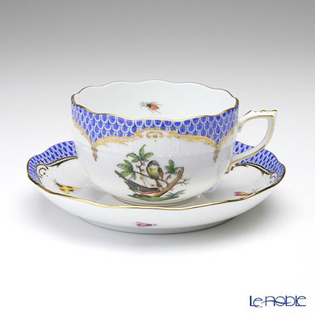 ヘレンド ロスチャイルドバード（ピンク・ブルー） 00724-0-00 ティーカップ＆ソーサー 200ml ペア