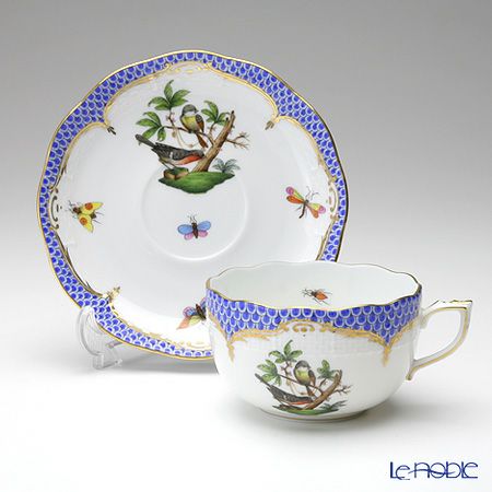 ヘレンド ロスチャイルドバード（ピンク・ブルー） 00724-0-00 ティーカップ＆ソーサー 200ml ペア