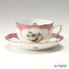 ヘレンド ロスチャイルドバード（ピンク・ブルー） 00724-0-00 ティーカップ＆ソーサー 200ml ペア