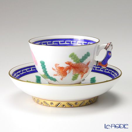 ヘレンド (HEREND) シノワズリ（中国趣味）上海 SH・ポワッソン PO 03371-0-21 マンダリン スモールカップ＆ソーサー 2客セット
