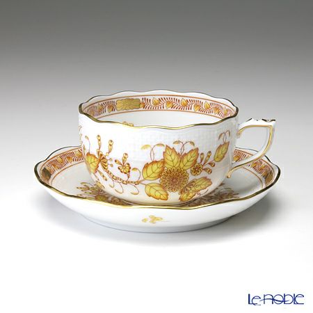 ヘレンド インドの華シリーズ ティーカップ＆ソーサー 6色セット