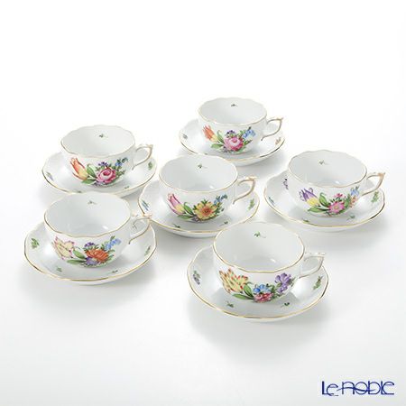 ヘレンド チューリップの花束 ティーカップ＆ソーサー 200ml 6客セット