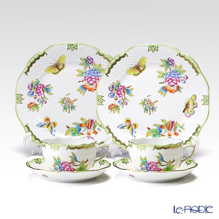 ヘレンド ヴィクトリア・ブーケ トリオセット ペア