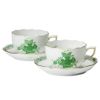 ヘレンド (HEREND) アポニーグリーン 00724-0-00／724 ティーカップ＆ソーサー 200ml ペア