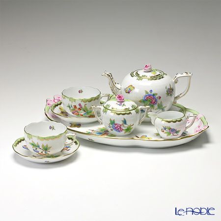ヘレンド ヴィクトリア・ブーケ テテアテテセット A