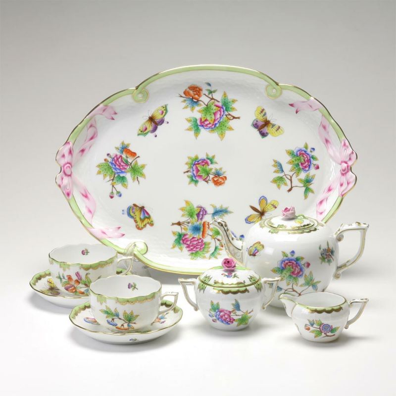 ヘレンド ヴィクトリア・ブーケ テテアテテセット A