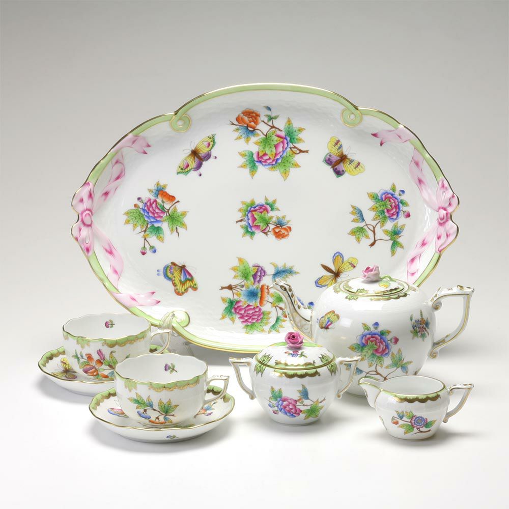 ヘレンド ヴィクトリア・ブーケ テテアテテセット A