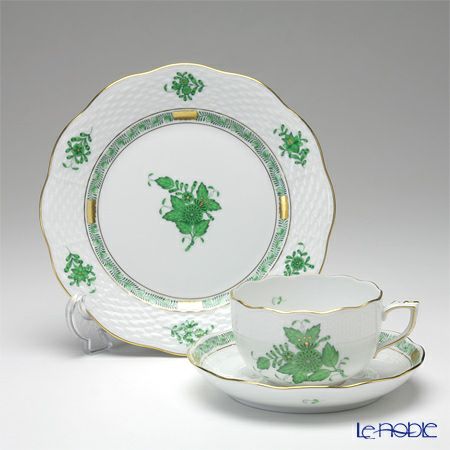 ヘレンド アポニーグリーン トリオセット