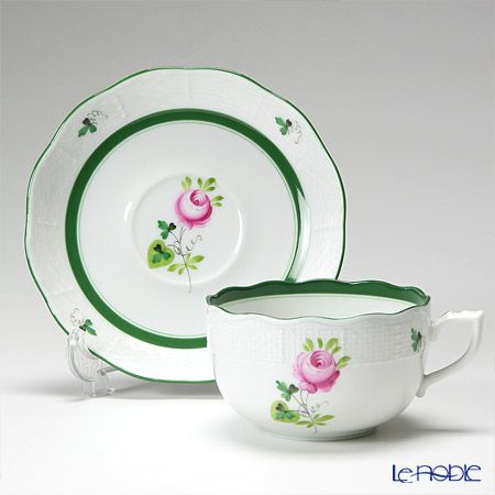 ヘレンド (HEREND) ウィーンのバラ 00724-0-00／724 ティーカップ＆ソーサー 200ml ペア