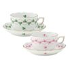 ヘレンド (HEREND) パセリグリーン PE＆ピンク PEP ティーカップ＆ソーサー 200ml ペア
