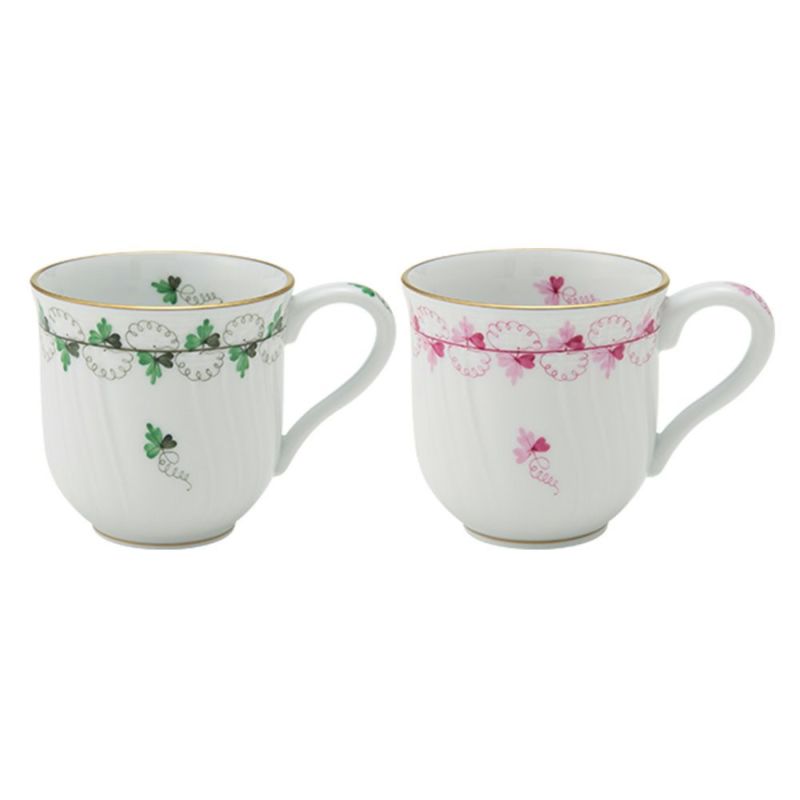 ヘレンド パセリグリーン PE ＆ パセリピンク PEP ミッドマグ 200ml ペア 01739-0-00