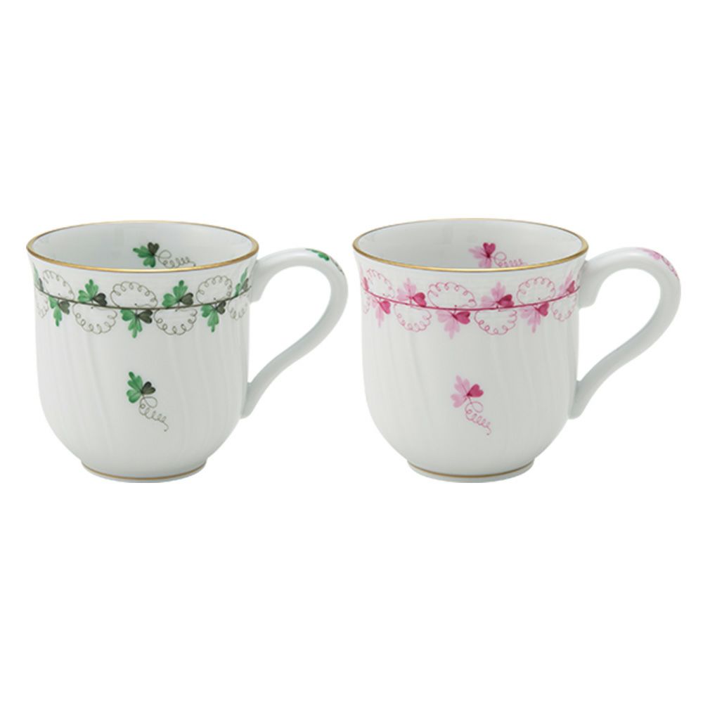 ヘレンド パセリグリーン PE ＆ パセリピンク PEP ミッドマグ 200ml ペア 01739-0-00