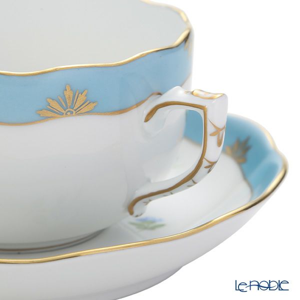 ヘレンド ローズチューリップ ブルー RTFB ＆ ピンク RTFP ティーカップ＆ソーサー 200ml ペア 20724-0-00