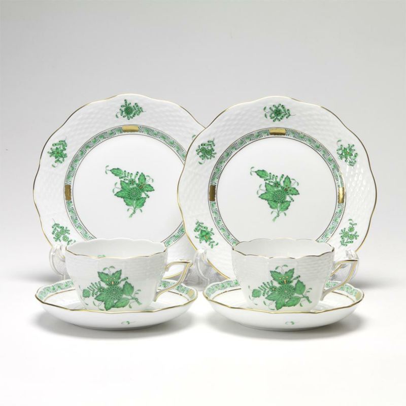 ヘレンド アポニーグリーン トリオセット（兼用） ペア