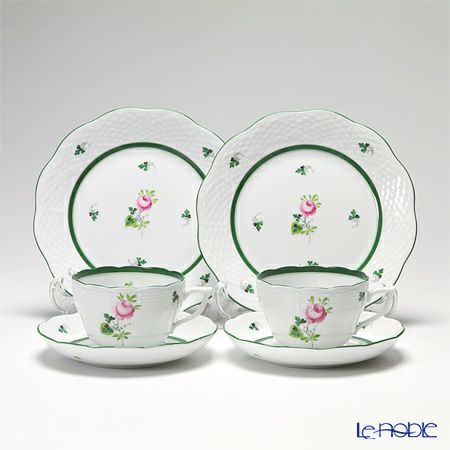 ヘレンド (HEREND) ウィーンのバラ トリオセット（兼用） ペア