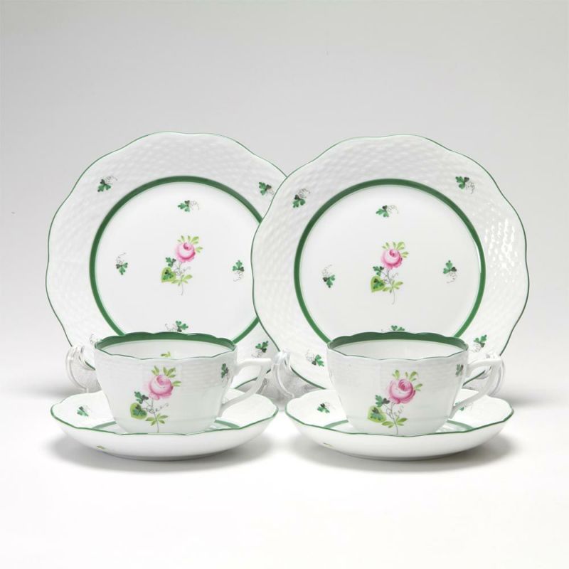 ヘレンド ウィーンのバラ トリオセット（兼用） ペア