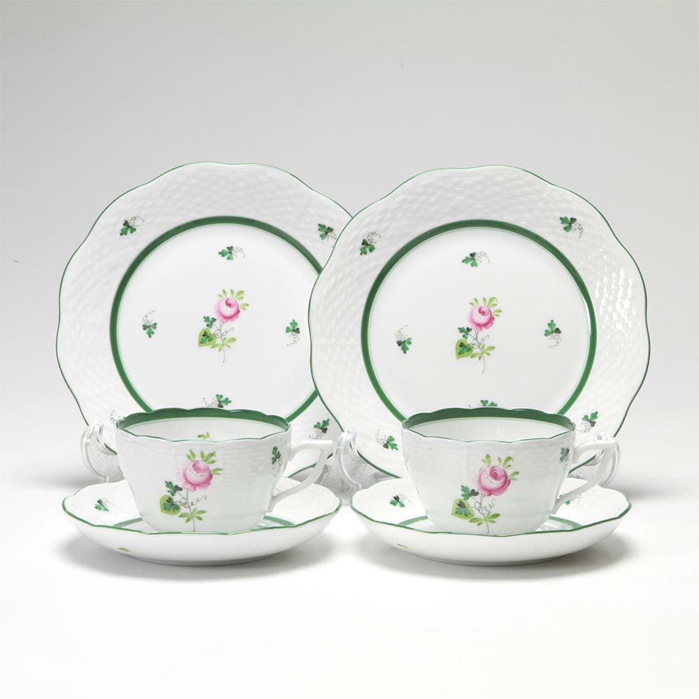 ヘレンド (HEREND) ウィーンのバラ トリオセット（兼用） ペア