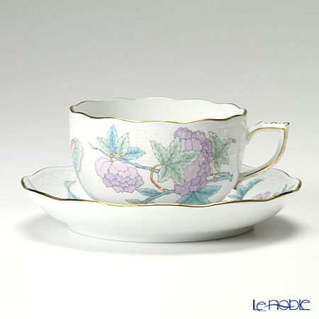 ヘレンド ロイヤルガーデン EVICT2 2人用 ティー7点セット ターコイズ