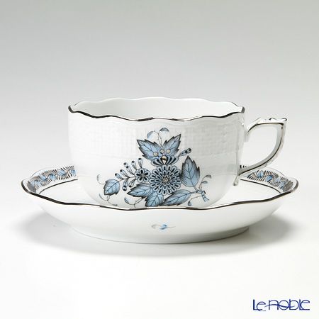 ヘレンド アポニーターコイズプラチナ 2人用 ティー7点セット