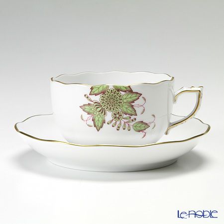 ヘレンド クロチルド グリーン 2人用 ティー7点セット