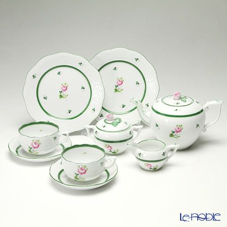 ヘレンド ウィーンのバラ 2人用 ティー7点セット