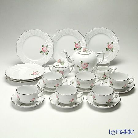 ヘレンド ウィーンのバラ プラチナ 23ピースセット