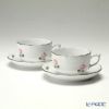ヘレンド ウィーンのバラ プラチナ 00724-0-00 ティーカップ＆ソーサー 200ml ペア