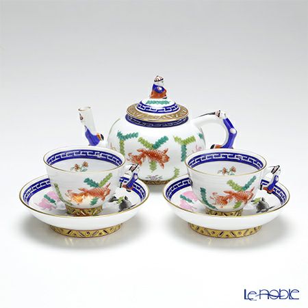 ヘレンド シノワズリ（中国趣味） ポワッソン ミニティーセット
