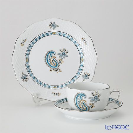 ヘレンド ペイズリー ターコイズ プラチナ BUTTQ-PT トリオセット