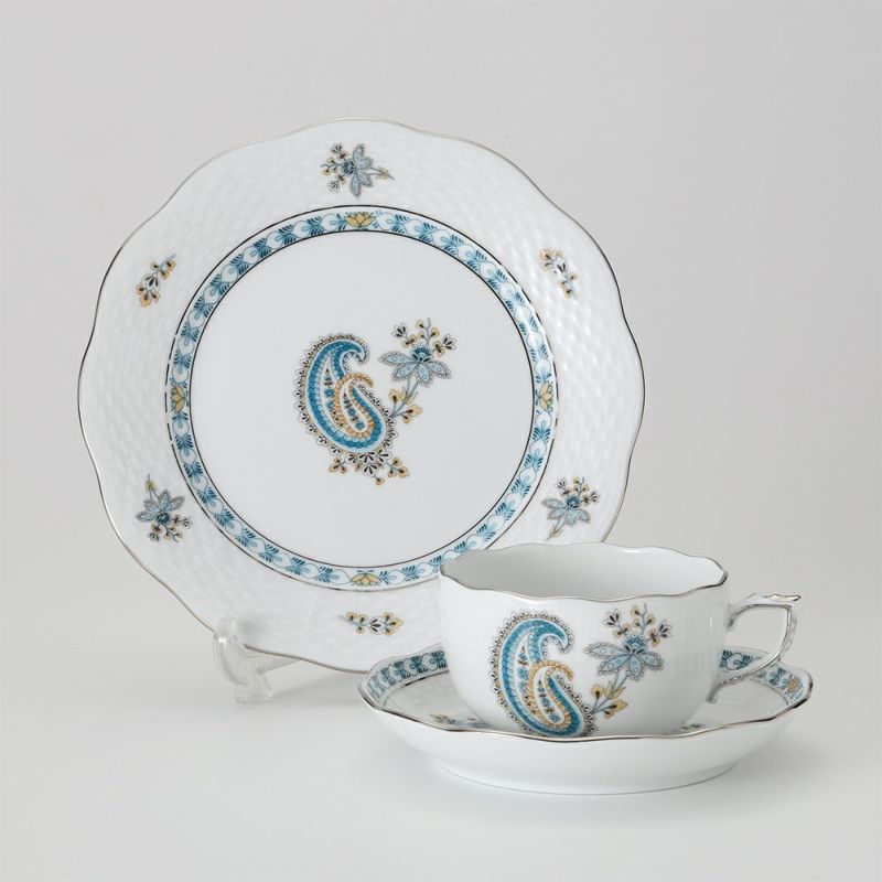 ヘレンド ペイズリー ターコイズ プラチナ BUTTQ-PT トリオセット