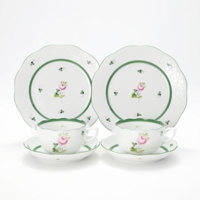 ヘレンド ウィーンのバラ ライラック トリオセット | ブランド洋食器