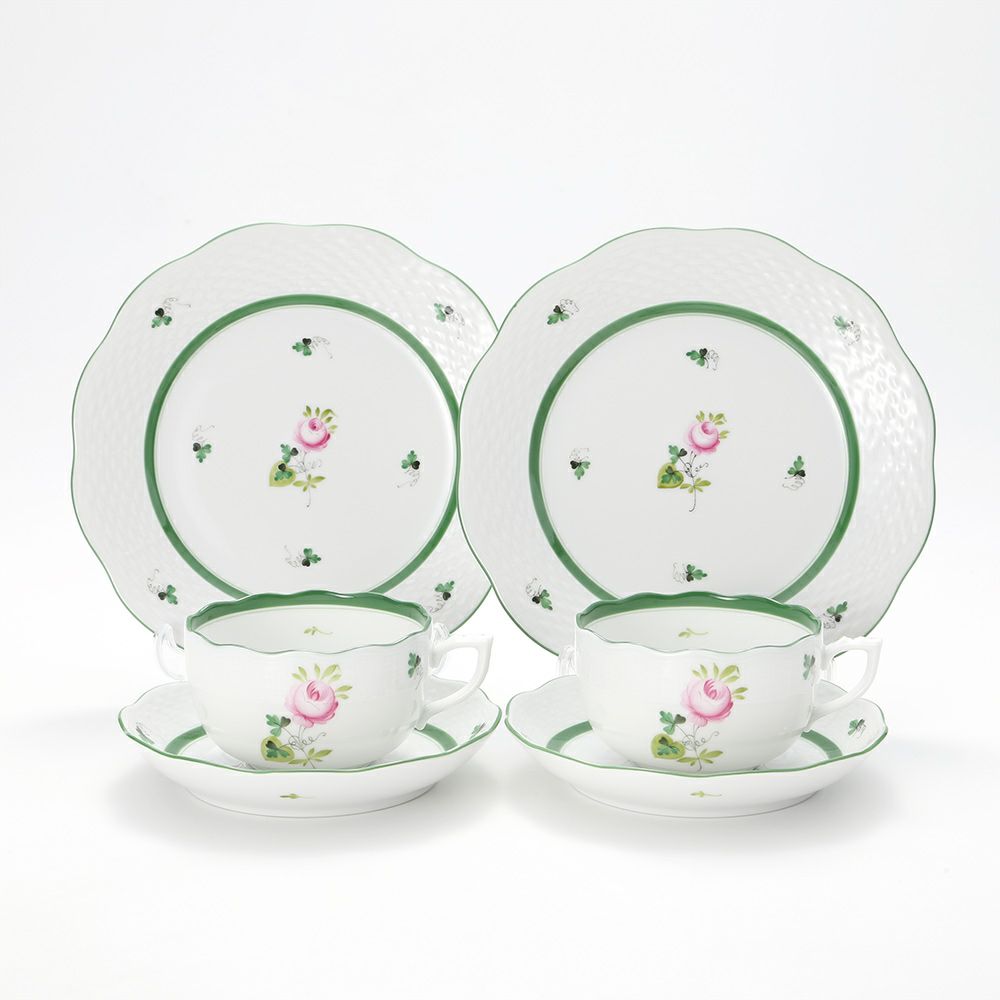 ヘレンド (HEREND) ウィーンのバラ トリオセット ペア