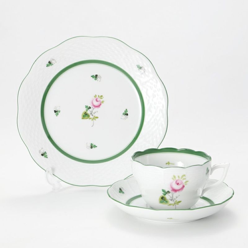 ヘレンド ウィーンのバラ トリオセット（兼用）