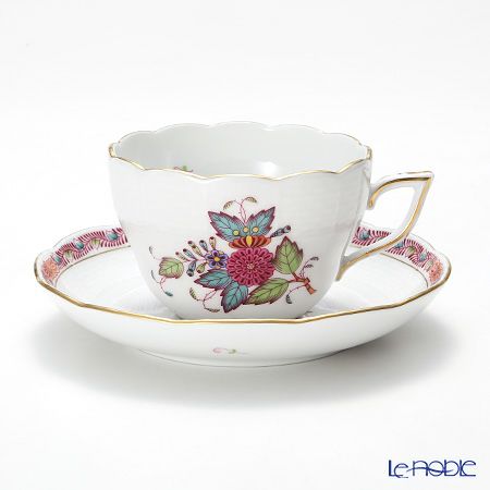 ヘレンド アポニーシリーズ ティーカップ＆ソーサー 200ml 5客セット