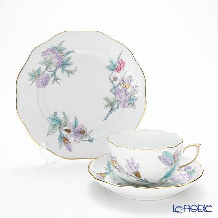 ヘレンド ロイヤルガーデン EVICTF2 トリオセット ターコイズ