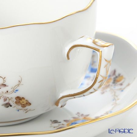 ヘレンド エデン ブラウン EDENMB＆ブルー EDENBM 20724-0-00 ティーカップ＆ソーサー 200ml ペア