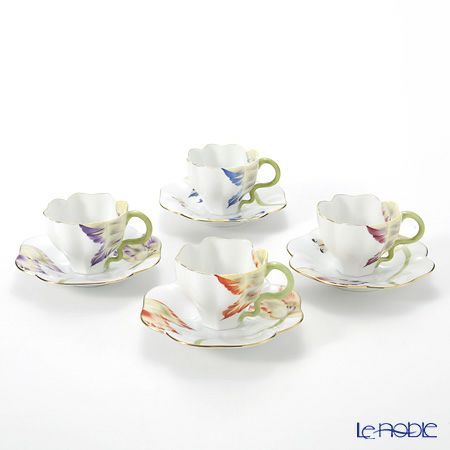 ヘレンド チューリップ TULIP-3 04746-0-00 ティーカップ＆ソーサー 4色セット