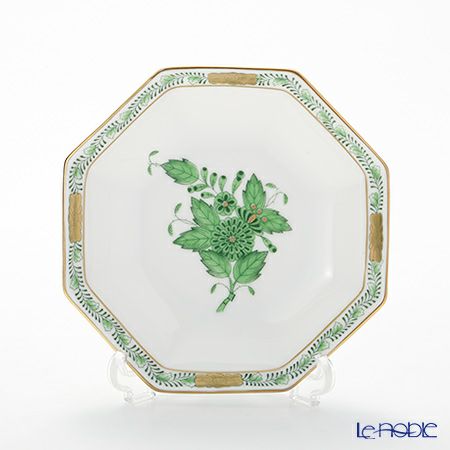 ヘレンド アポニーグリーン 04307-1-00 小皿（オクタゴナル） 11cm 5枚セット