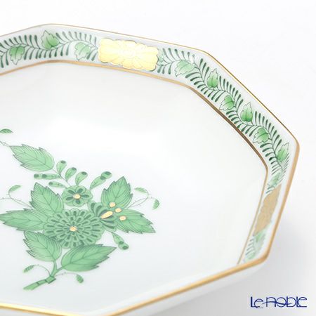 ヘレンド アポニーグリーン 04307-1-00 小皿（オクタゴナル） 11cm 5枚セット