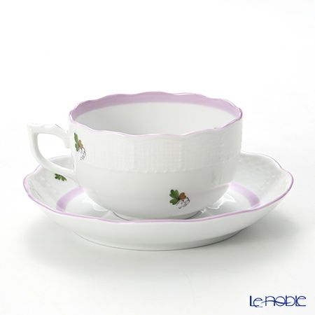 ヘレンド (HEREND) ウィーンのバラ ライラック 00724-0-00 ティーカップ＆ソーサー 200ml ペア