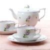 ヘレンド (HEREND) ウィーンのバラ ライラック 00724-0-00 ティーカップ＆ソーサー 200ml ペア