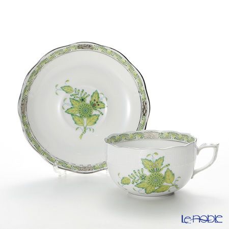 ヘレンド アポニーキーライムグリーン トリオセット