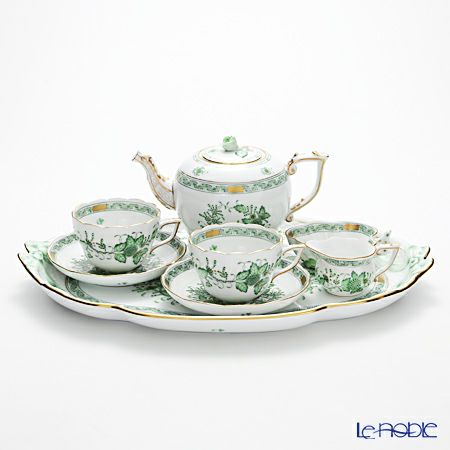 ヘレンド インドの華グリーン テテアテテセット