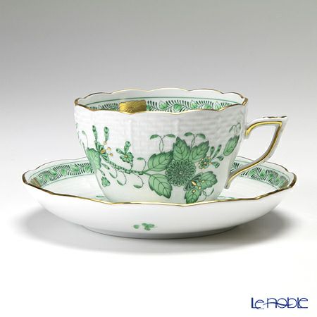 ヘレンド インドの華グリーン テテアテテセット