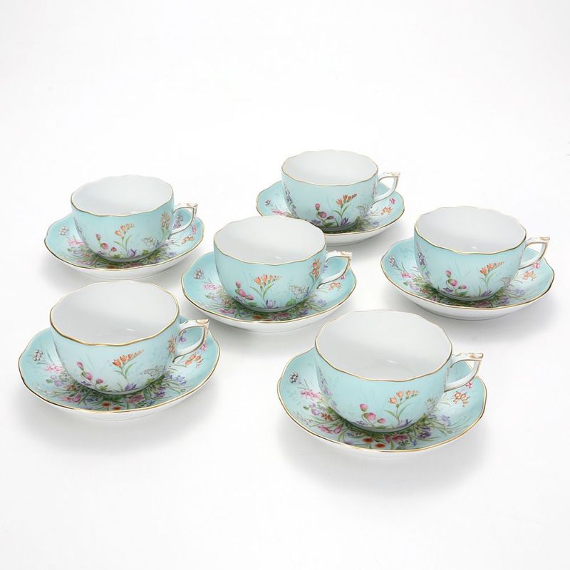 ヘレンド フォーシーズン QS 20724-0-00／20724 ティーカップ＆ソーサー 200ml 6客セット