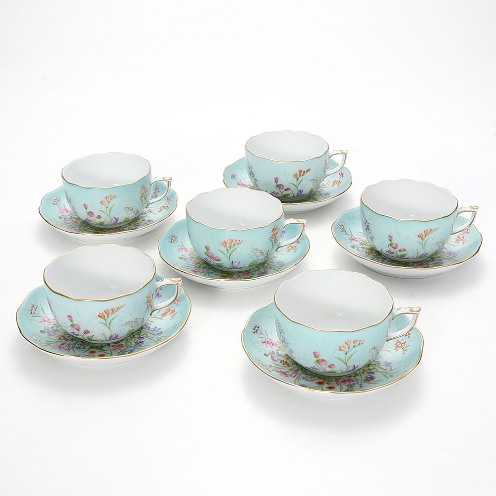 ヘレンド フォーシーズン QS 20724-0-00／20724 ティーカップ＆ソーサー 200ml 6客セット