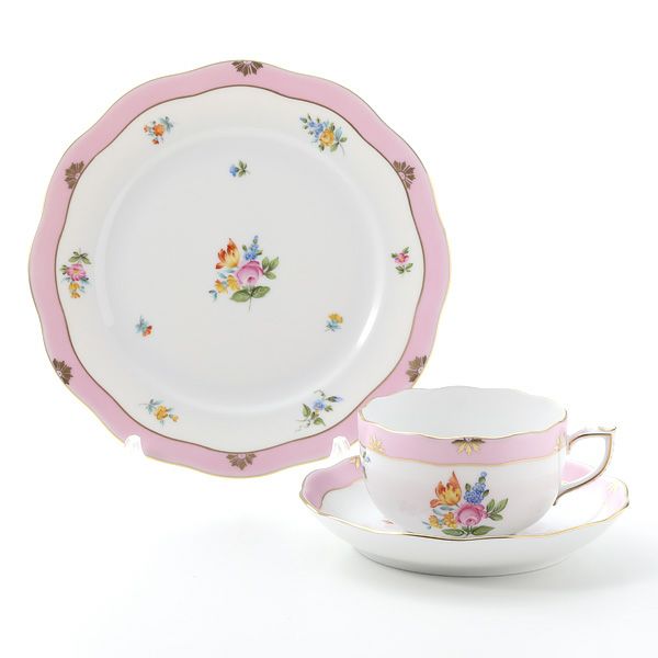 ヘレンド ローズチューリップ ピンク RTFP トリオセット