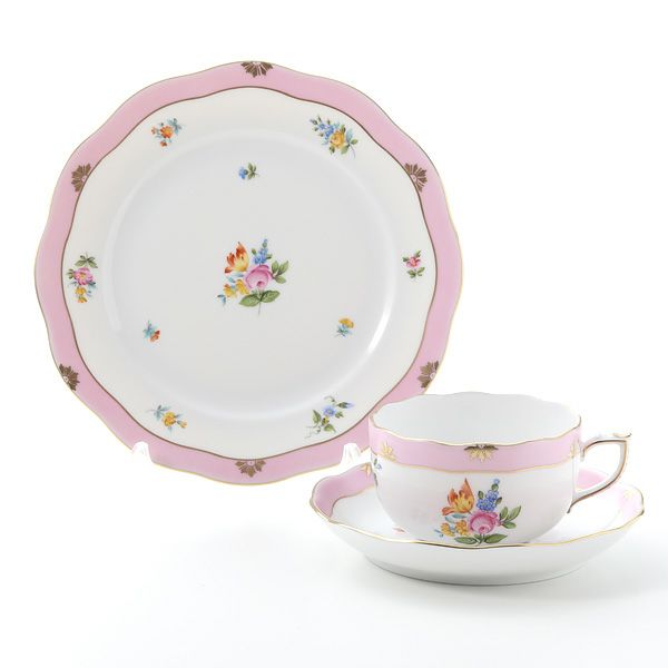 ヘレンド ローズチューリップ ピンク RTFP トリオセット