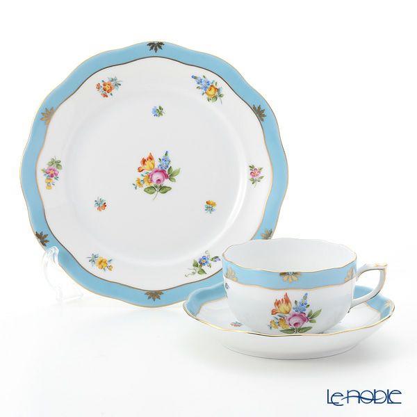 ヘレンド ローズチューリップ ブルー RTFB トリオセット